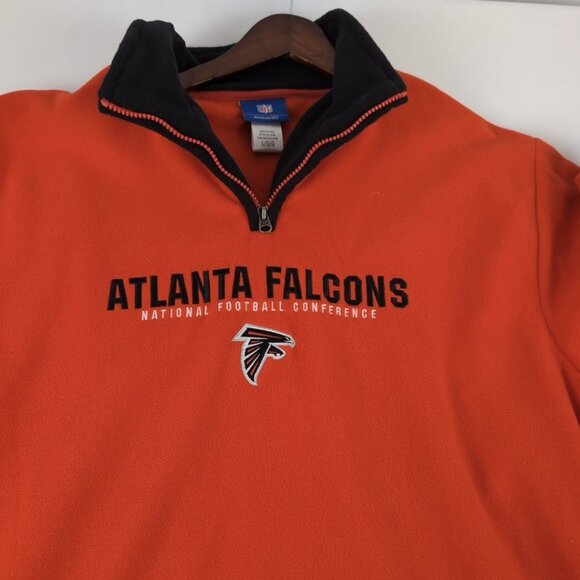 Official NFL x Reebok Atlanta Falconers 1/4 Zip Fleece Sweater Red, Large - Picture 3 of 7